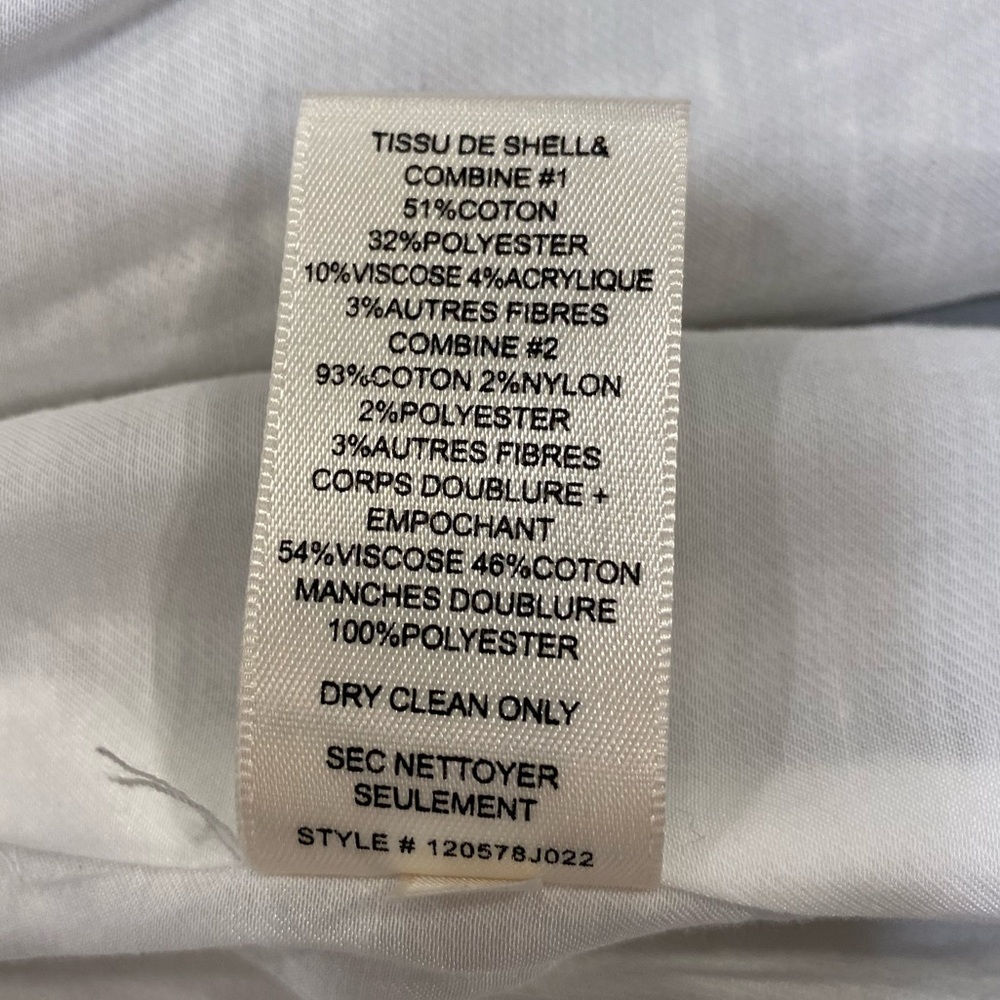 Rebecca Taylor Tweed Jacket Size 10 Black Cream Metallic - Picture 13 of 15